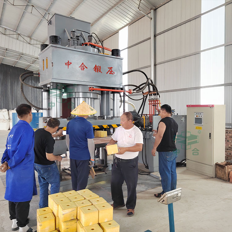 1000噸牛羊舔磚液壓機客戶現場.jpg